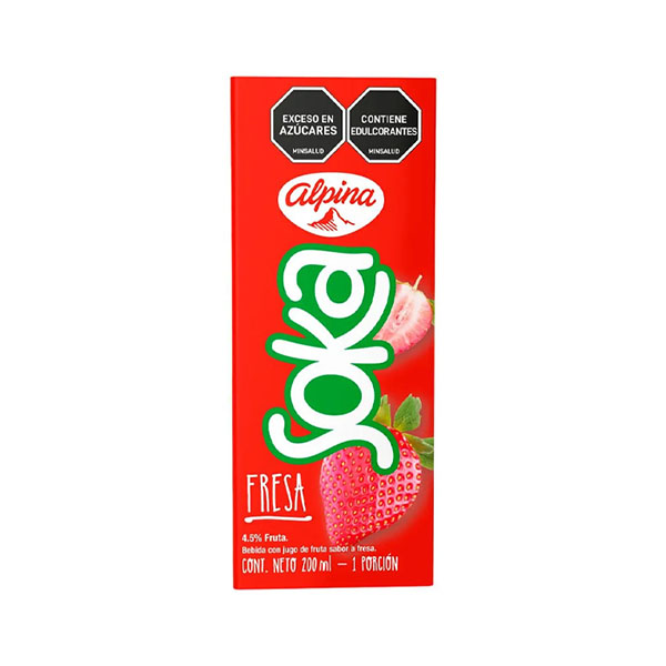 Jugo de Fresa Soka Alpina x 200 ml x Un